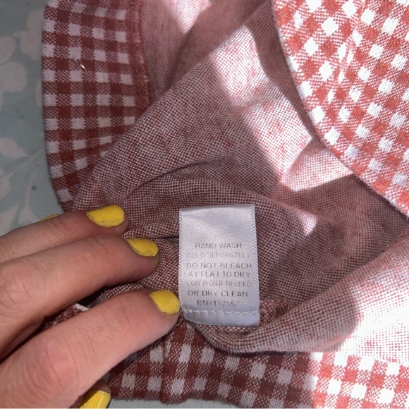 BaeVely Orange/Brown Plaid Flare pants size small - Picture 4 of 8